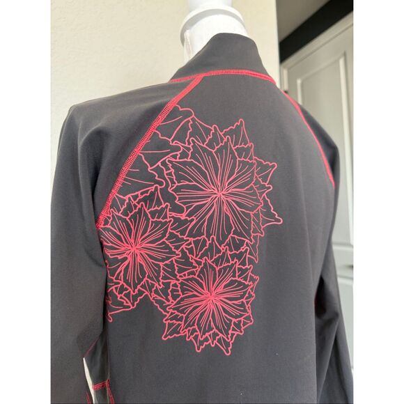 The North Face Fitted Gray Pink Floral Full Zip Jacket XL - Picture 3 of 9